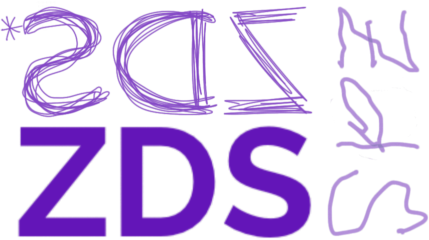 Logo der Zeitschrift für Disability Studies. Die Buchstaben ZDS sind auf weißem Hintergrund geschrieben und einmal normal, einmal seitlich und einem spiegelverkehrt. 